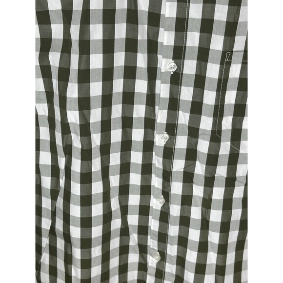 Premium Mood Denim Superior Men’s XXL Button Down Black White Gray Plaid Shirt - Picture 2 of 8